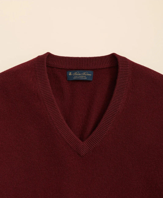 3-Ply Cashmere V-Neck Sweater | Brooks Brothers online