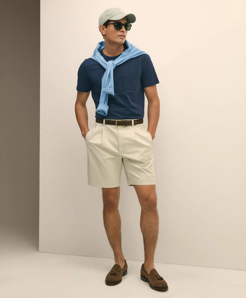 8" Pleat Front Stretch Advantage Chino® Shorts | Brooks Brothers cheap - US 3538