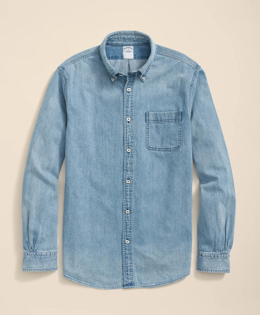Archival Denim Shirt in Cotton Twill | Brooks Brothers online