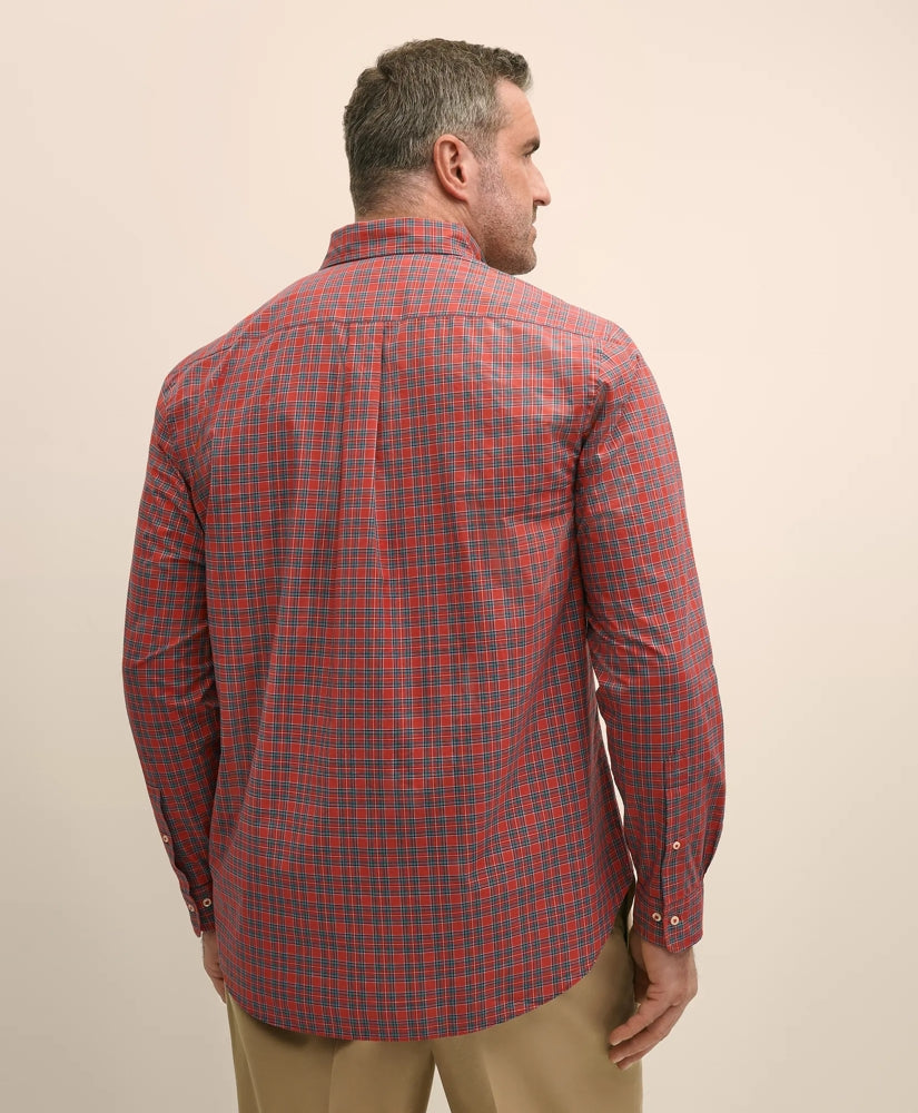Big & Tall Friday Shirt, Poplin Tartan | Brooks Brothers cheap