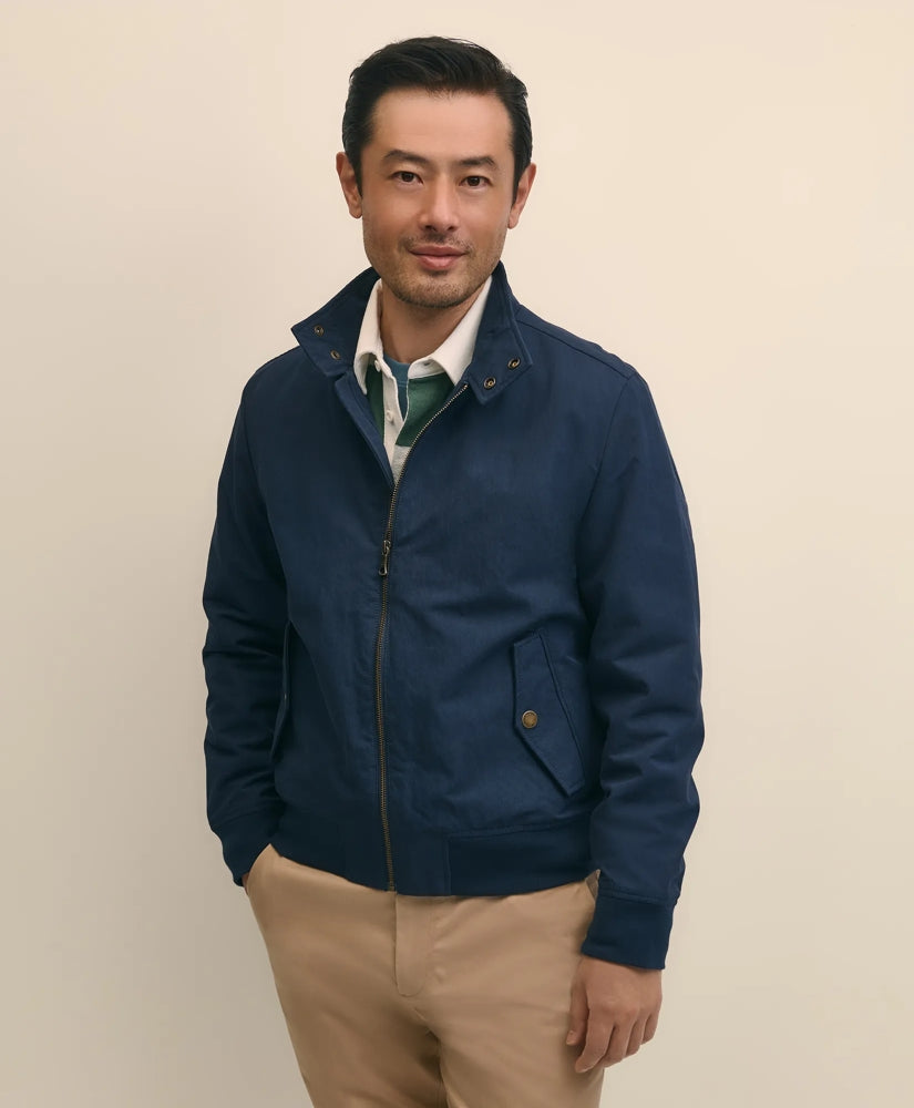 Bomber Jacket in Cotton Blend | Brooks Brothers sale - US 8195