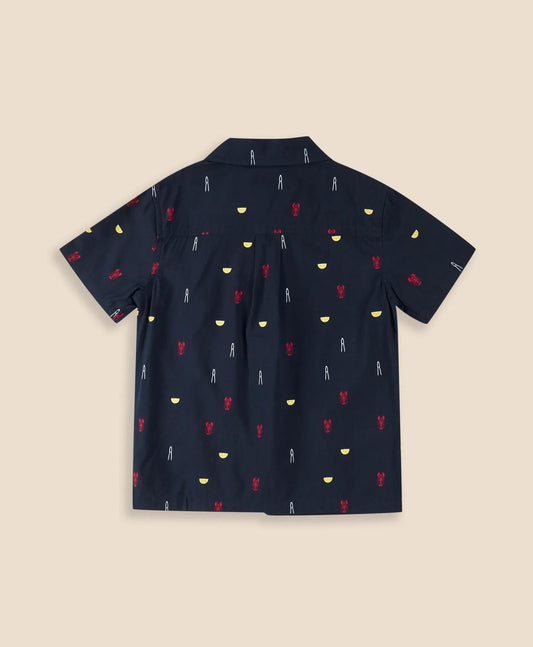 Boys Cotton Blend Lobster Bake Camp Collar Shirt | Brooks Brothers cheap