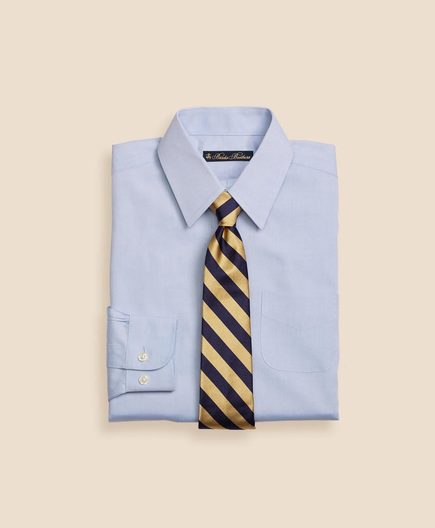 Boys Non-Iron Supima® Pinpoint Cotton Forward Point Dress Shirt | Brooks Brothers online