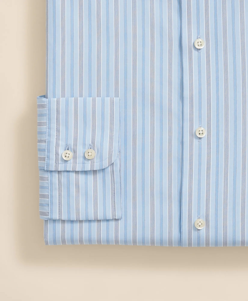 Brooks Brothers x Thomas Mason® Cotton Poplin Ainsley Collar, Multi Stripe Dress Shirt | Brooks Brothers for sale