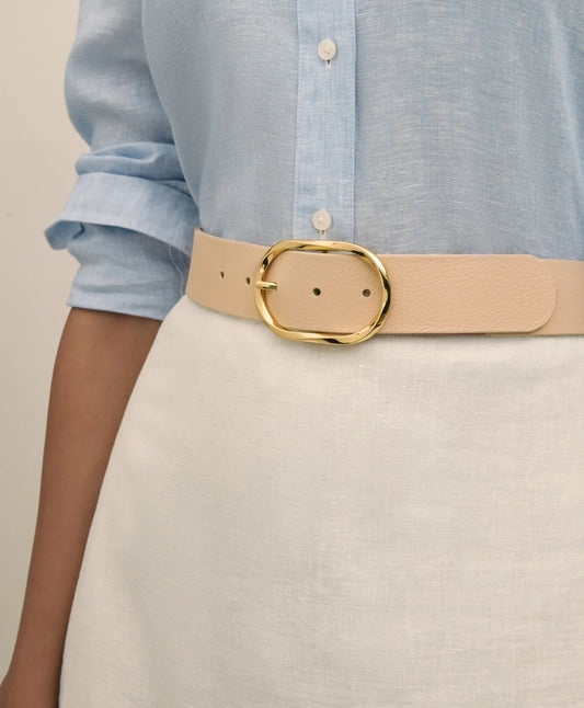 B-Low the Belt Gold-Tone & Leather Twisted Buckle Belt | Brooks Brothers cheap