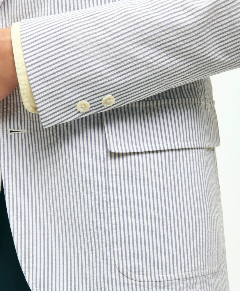 Classic Fit Archive-Inspired Seersucker Sport Coat in Cotton | Brooks Brothers online