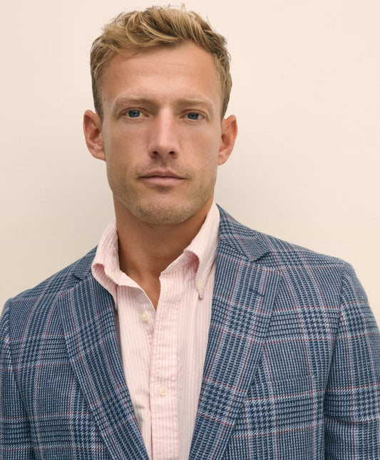Classic Fit Linen-Silk-Cotton Check 1818 Sport Coat | Brooks Brothers cheap