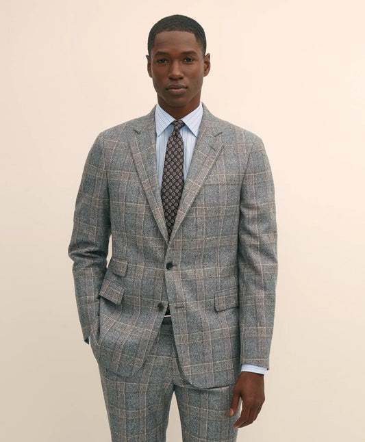 Classic Fit Saxon Wool Bold Check 1818 Suit | Brooks Brothers online
