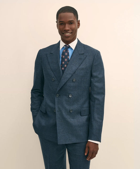 Classic Fit Saxon Wool Bold Overcheck 1818 Suit | Brooks Brothers online