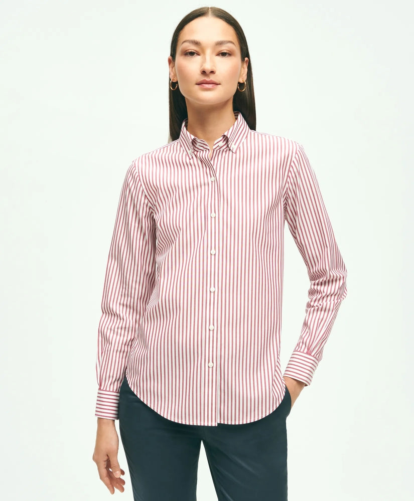 Classic Fit Stretch Supima® Cotton Non-Iron Bengal Stripe Dress Shirt | Brooks Brothers cheap - US 7763
