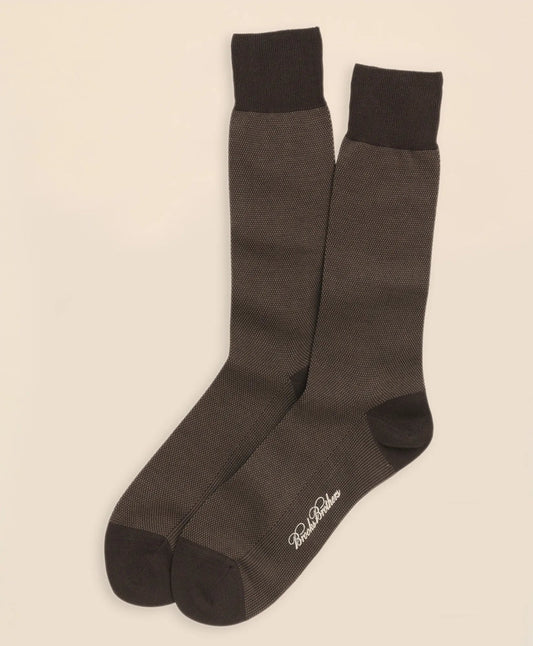 Cotton Bird's Eye Crew Socks | Brooks Brothers sale - US 2286