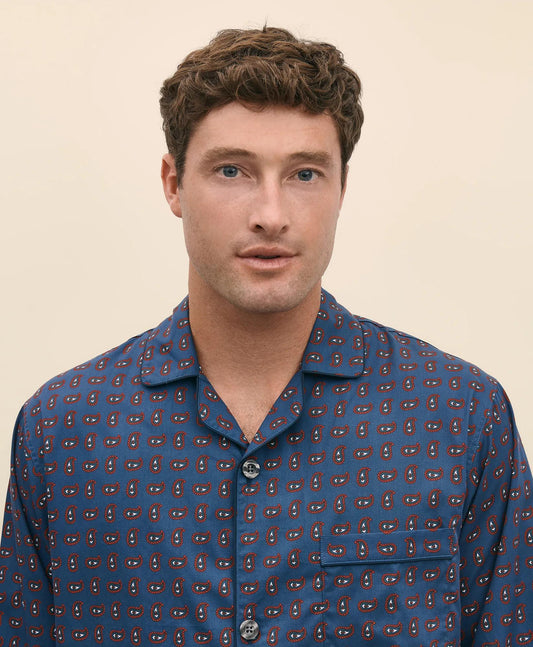 Cotton Broadcloth Paisley Pajamas | Brooks Brothers discount