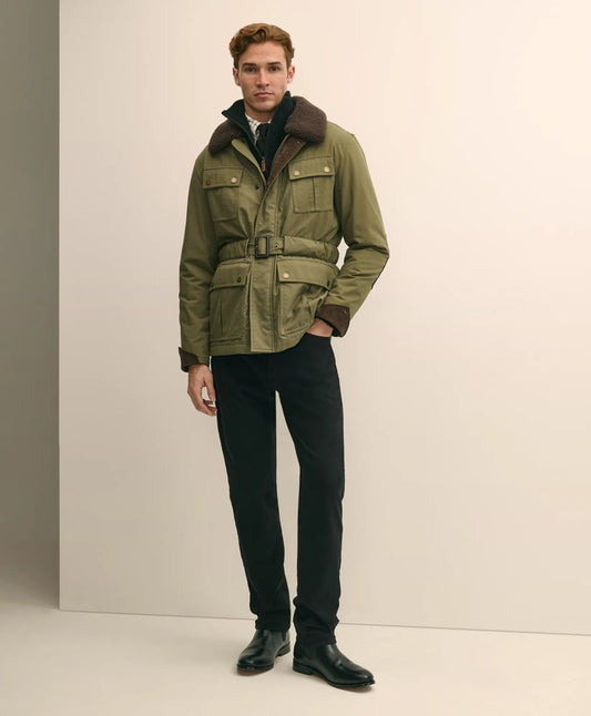 Cotton Field Jacket With Removable Shearling Collar | Brooks Brothers discount