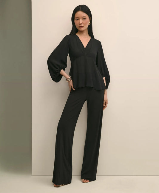 Crepe V-Neck Peplum Blouse | Brooks Brothers sale