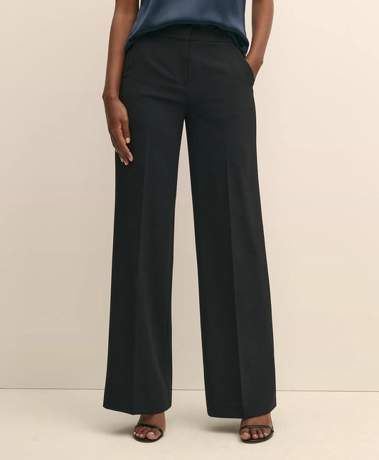 Crepe Wide-Leg Pants | Brooks Brothers on sale
