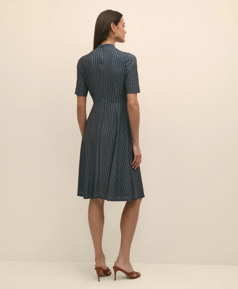 Effortless Knit Dress in Link Print | Brooks Brothers discount
