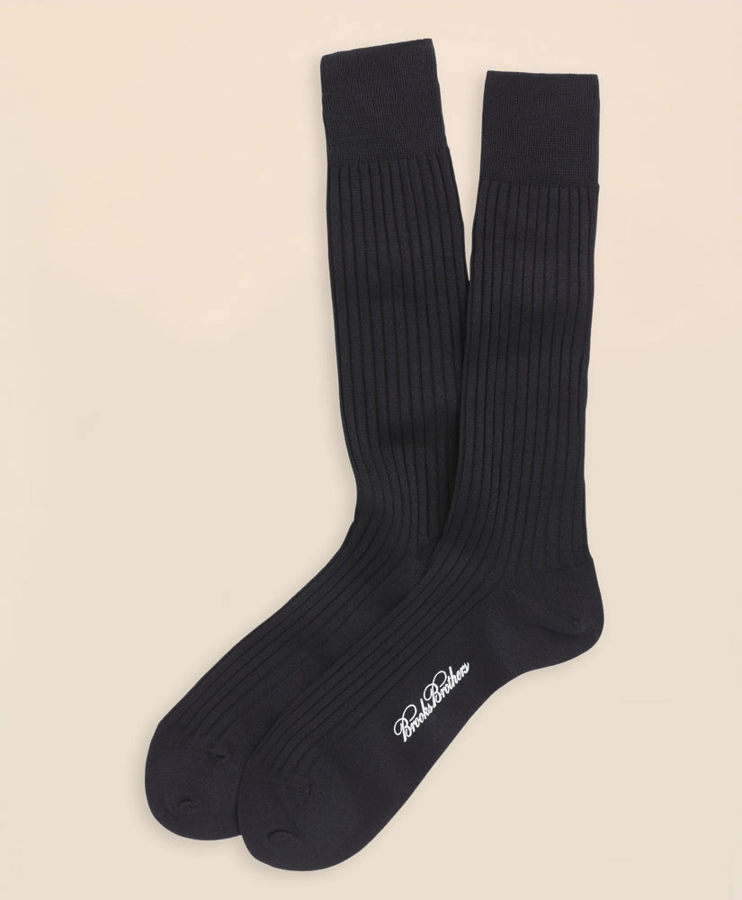 Egyptian Cotton Ribbed Crew Socks | Brooks Brothers on sale - US 6601