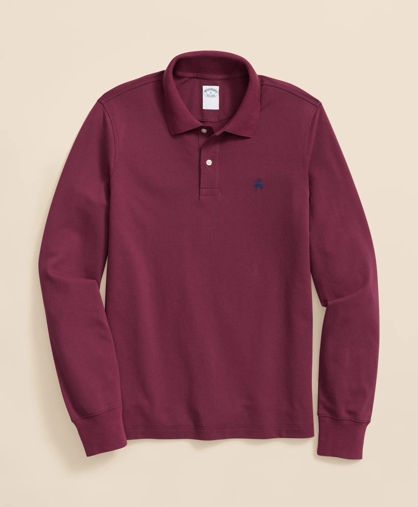 Golden Fleece® Big & Tall Stretch Supima® Long-Sleeve Polo Shirt | Brooks Brothers online shop - US 7122