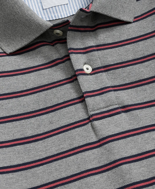 Golden Fleece® Stretch Supima® Long-Sleeve Striped Polo Shirt | Brooks Brothers online shop