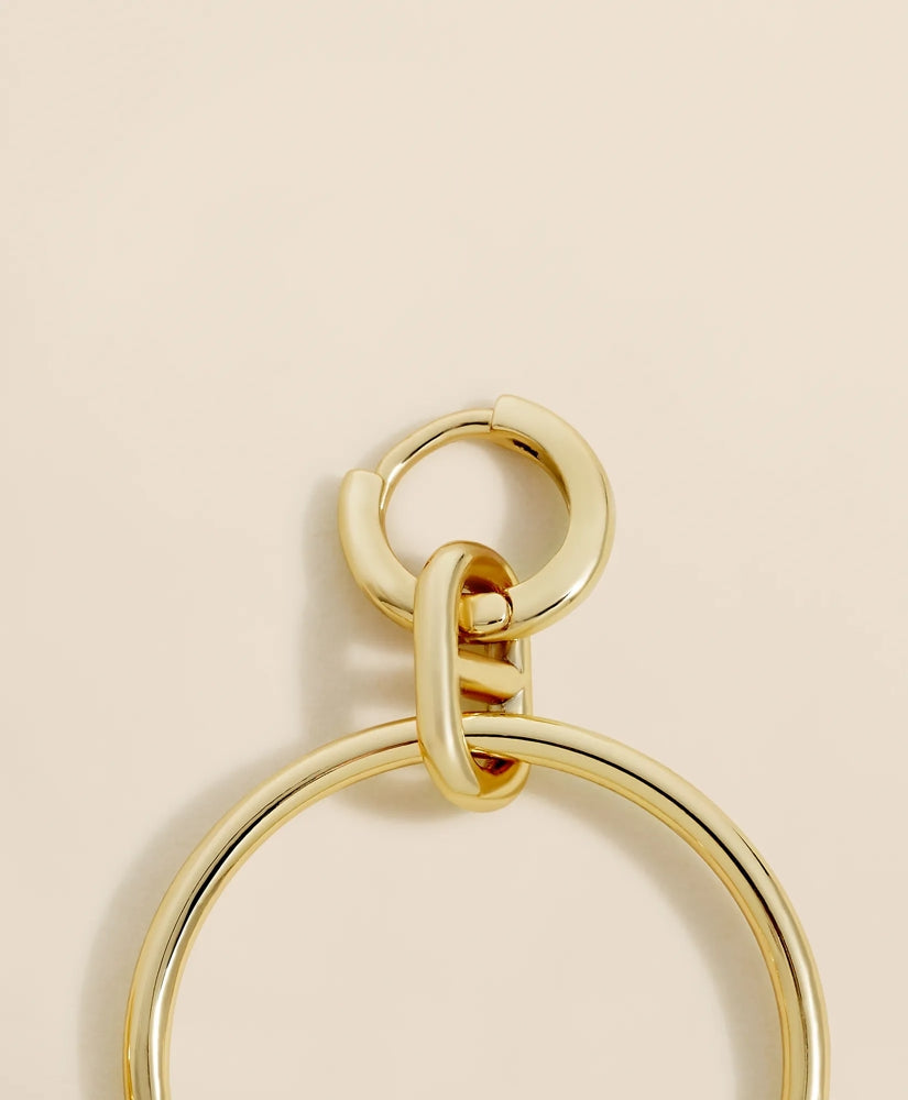 Gold-Toned Mariner Link Drop Hoop Earrings | Brooks Brothers for sale