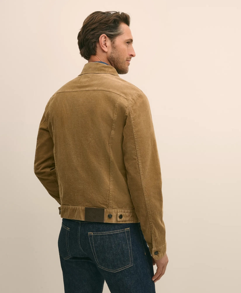 Medium Wale Corduroy Trucker Jacket | Brooks Brothers online