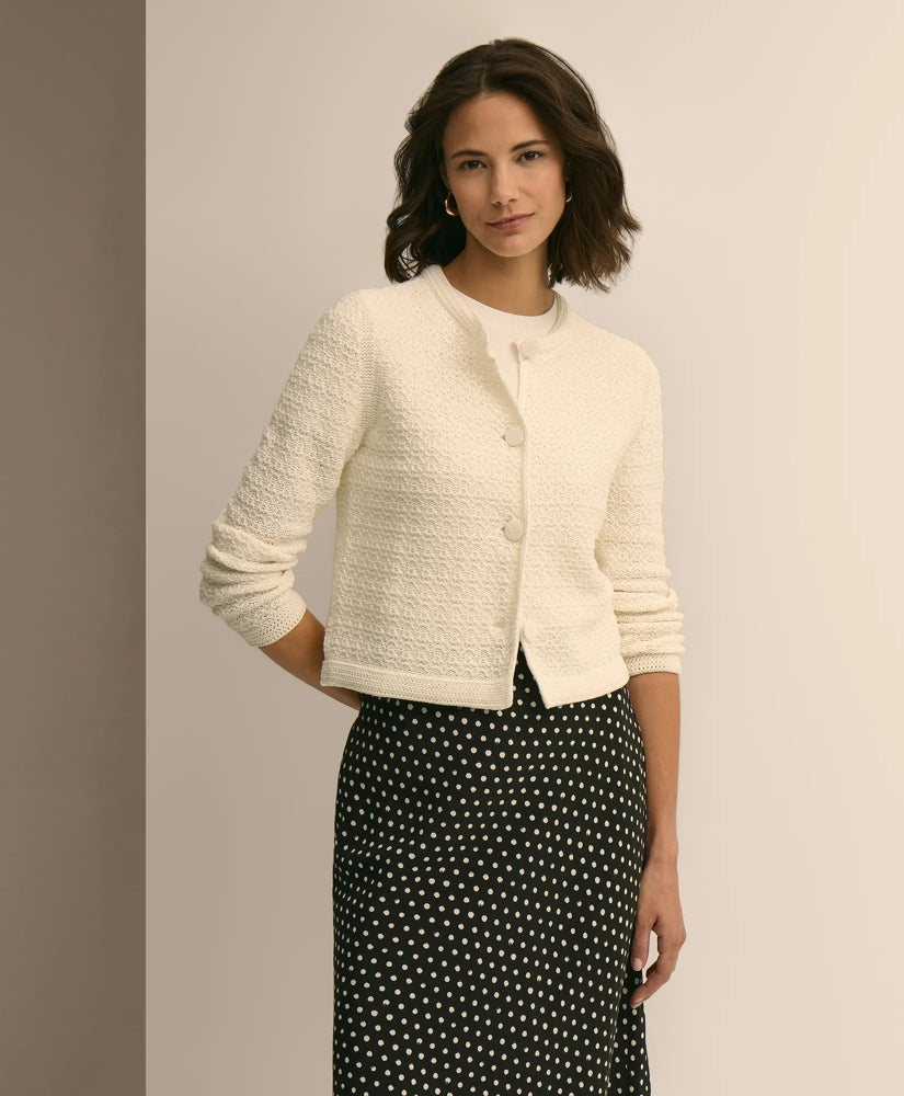 Mercerized Cotton Crochet Sweater Jacket | Brooks Brothers online - US 7627