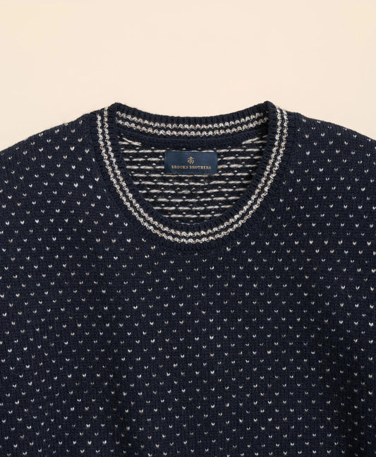 Merino-Wool Blend 1818 Dot Sweater | Brooks Brothers online shop