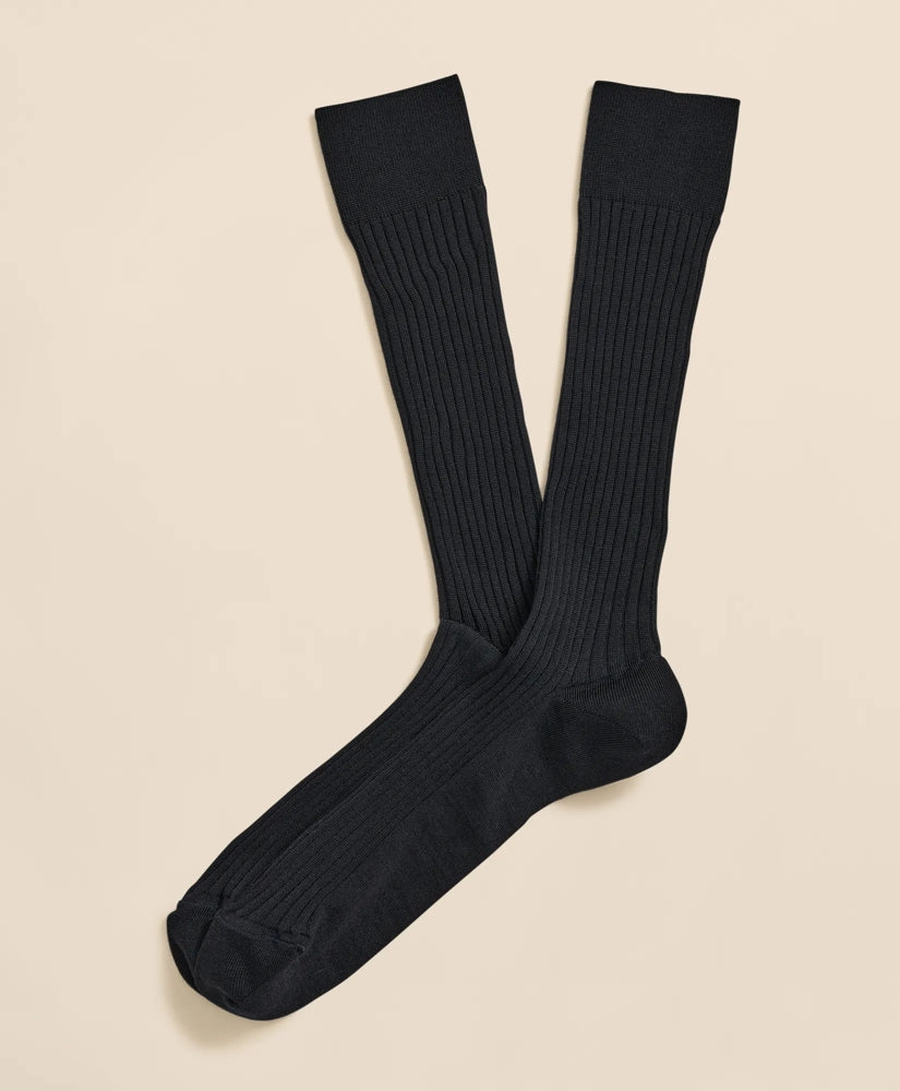 Merino Wool Blend Ribbed Socks | Brooks Brothers online - US 9795