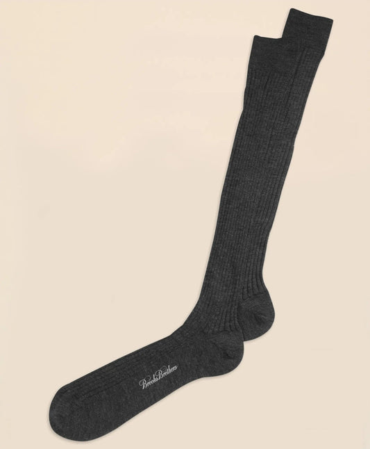 Merino Wool Ribbed Over-the-Calf Socks | Brooks Brothers online - US 8608