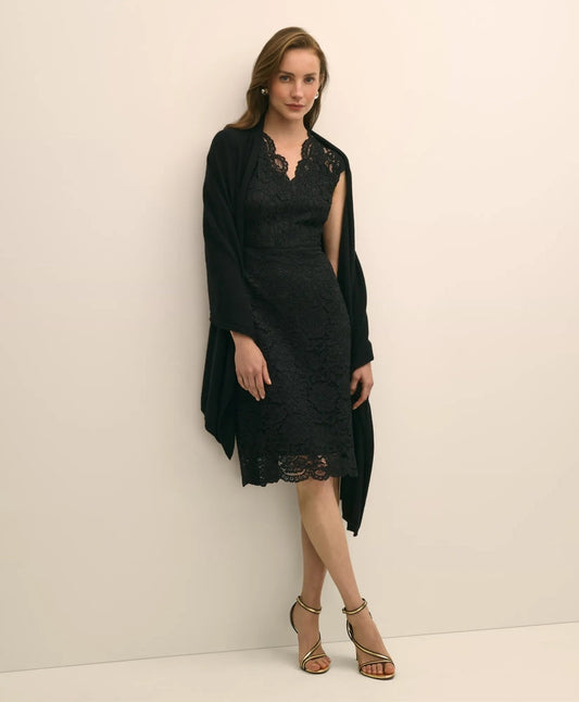 Cotton-Viscose Lace Dress | Brooks Brothers for sale