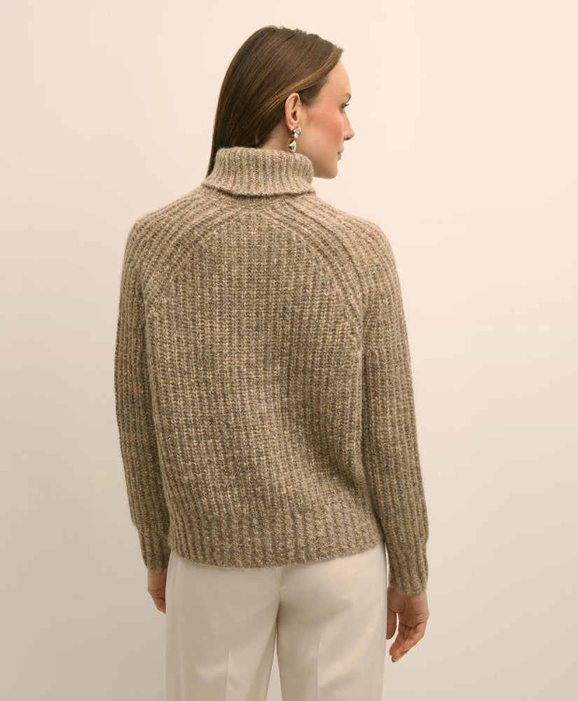Alpaca-Wool Blend Relaxed Shimmer Turtleneck Sweater | Brooks Brothers cheap