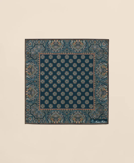 Ornate Motif Silk Pocket Square | Brooks Brothers online