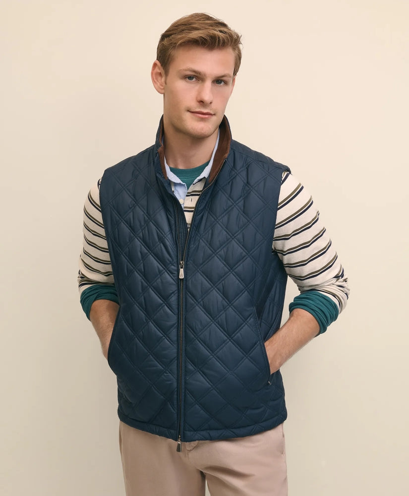 Paddock Diamond Quilted Vest | Brooks Brothers on sale - US 8170