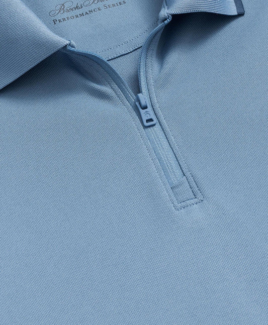 Performance Series Quarter-Zip Pique Polo Shirt | Brooks Brothers sale