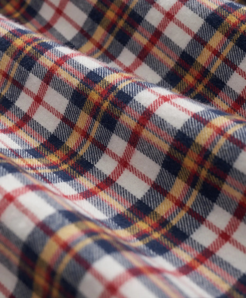 Portuguese Flannel Polo Button Down Collar, Multi-Check Shirt | Brooks Brothers discount