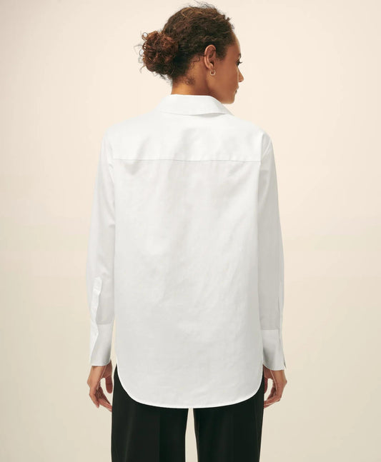 Relaxed Shirt in Supima® Cotton Sateen | Brooks Brothers on sale