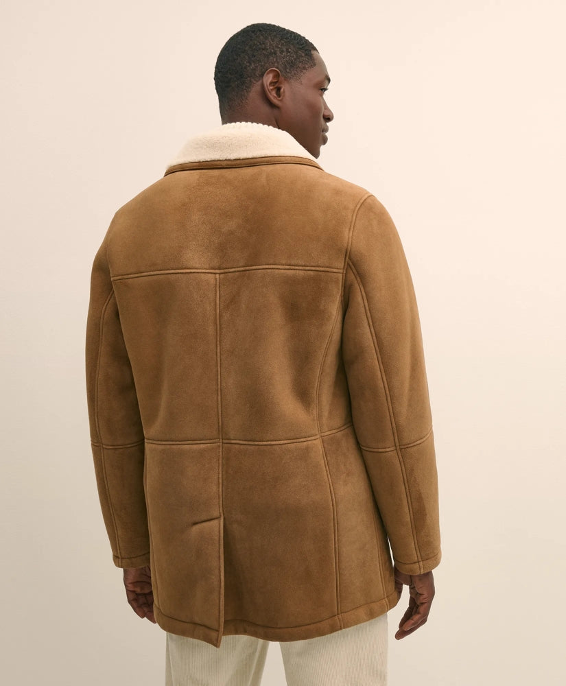 Shearling Double-Breasted Coat | Brooks Brothers online shop