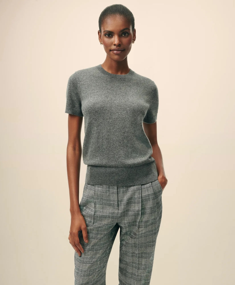 Short-Sleeve Shell Sweater in Cashmere | Brooks Brothers sale - US 3970