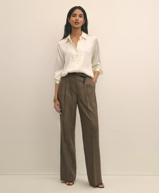 Silk Charmeuse Pintucked Blouse | Brooks Brothers cheap