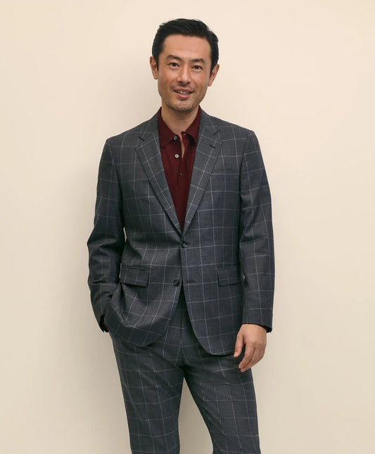 Slim Fit Wool Windowpane 1818 Suit | Brooks Brothers on sale
