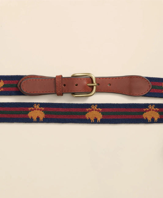 Smathers & Branson Needlepoint Golden Fleece® Belt | Brooks Brothers on sale