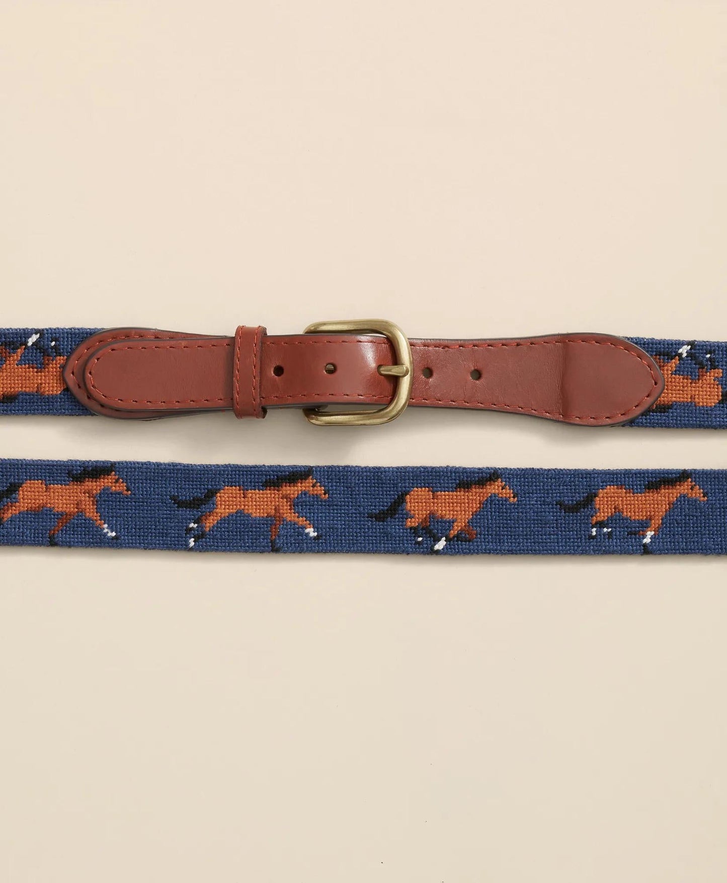 Smathers & Branson Needlepoint Horse Belt | Brooks Brothers cheap