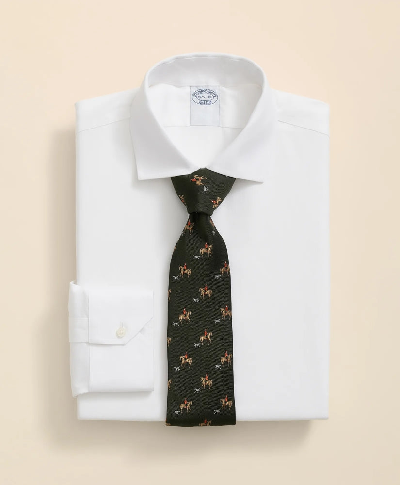 Stretch Supima® Cotton Non-Iron English Spread Collar, Herringbone Dress Shirt | Brooks Brothers cheap - US 4223