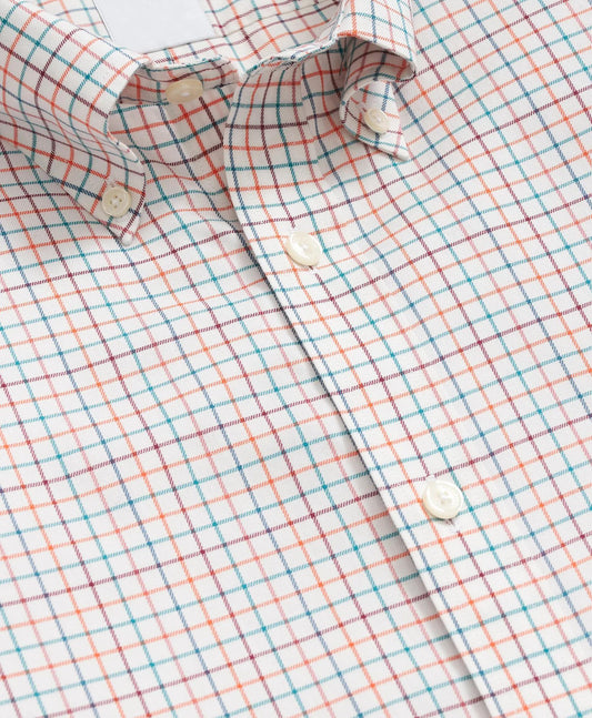 Stretch Supima® Cotton Non-Iron Twill Polo Button Down, Tattersall Sport Shirt | Brooks Brothers sale