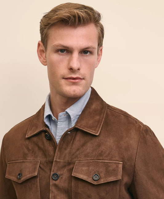 Suede Trucker Jacket | Brooks Brothers cheap