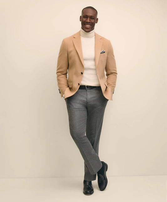 Traditional Fit Camel Hair Twill 1818 Sport Coat | Brooks Brothers on sale
