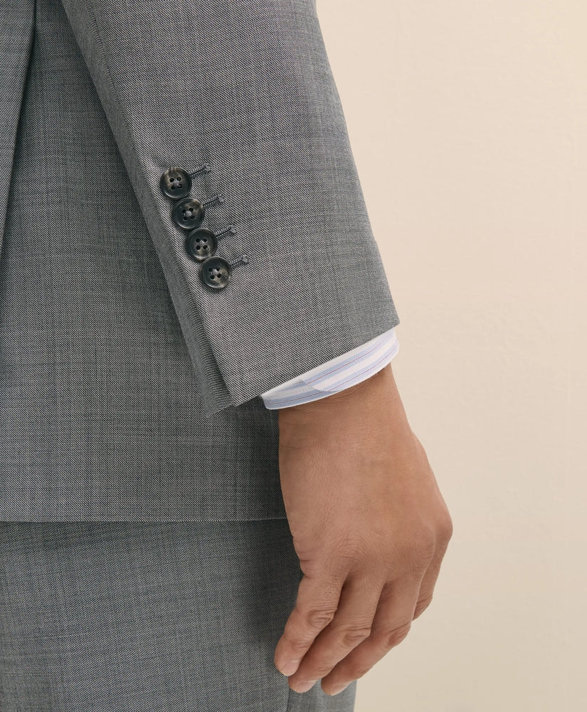 Traditional Fit Wool Sharkskin 1818 Suit | Brooks Brothers discount