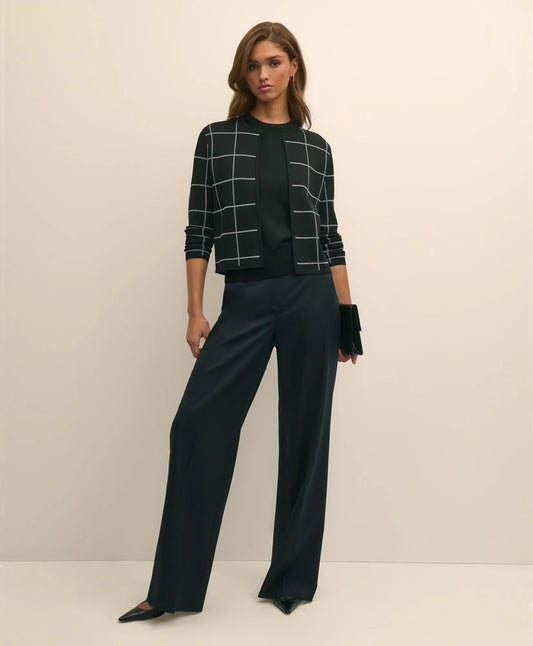 Windowpane Open Cardigan | Brooks Brothers online