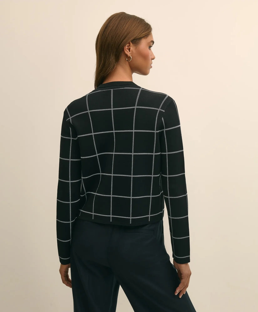 Windowpane Open Cardigan | Brooks Brothers online