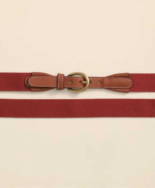 Webbed Leather-Accent Belt | Brooks Brothers sale